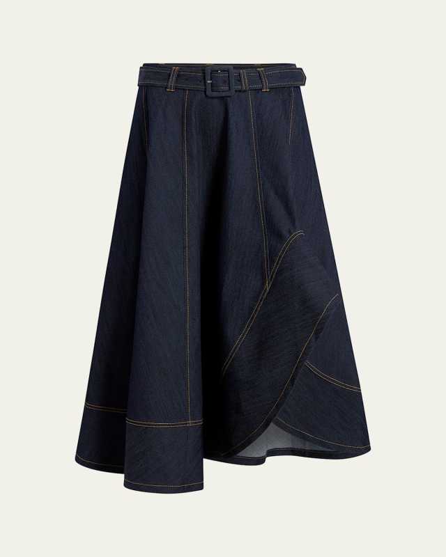 Zelda Denim Midi Skirt